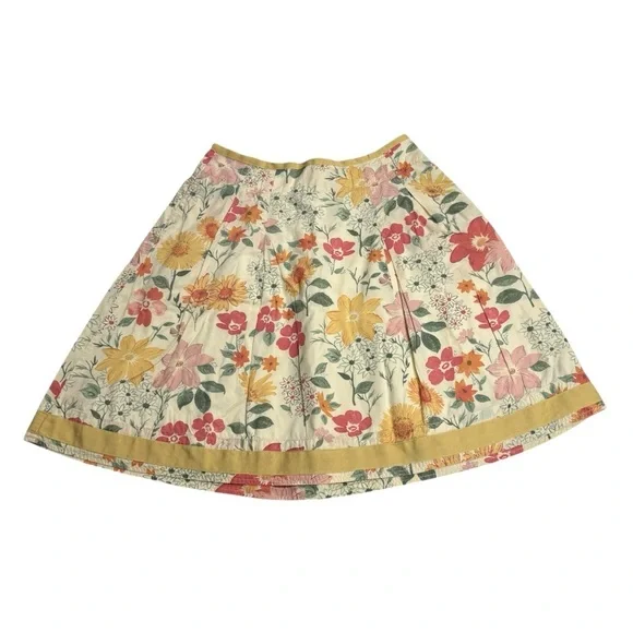 Vintage L.L. Bean Floral Skirt Size 4 - Picture 1 of 4